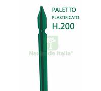 10PZ PALETTO IN FERRO PLASTIFICATO PER RECINZIONE A T 30X30X3 H 200 CM VERDE;