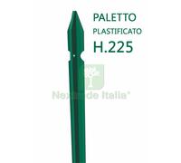 10PZ PALETTO IN FERRO PLASTIFICATO PER RECINZIONE A T 30X30X3 H 225 CM VERDE;
