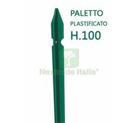 10PZ PALETTO PLASTIFICATO PER RECINZIONI SEZIONE A T MM 30X30X3 H100 CM VERDE:
