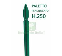 10PZ PALETTO PLASTIFICATO PER RECINZIONI SEZIONE A T MM 30X30X3 H250 CM VERDE;