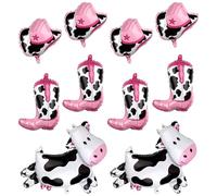 10pz Palloncini per Feste a Tema Western, Cappello da Cowgirl Stivali Palloncini da Mucca Palloncini per Feste da Cowgirl Cowboy Rodeo per Decorazioni per Feste da Cowboy da Cowgirl Western
