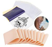 10pz Pelle Sintetica Tattoo, 40pz Carta Stencil Set Combinato,la Carta Ectografica Tattoo Può Essere Disegnata con Vari Motiv, Adatto a Professionisti, Principianti e Pelle Finta Per Tatuaggi