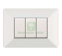 10PZ PLACCA EASY MOD. MATIX BIANCA 3 POSTI: