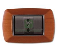 10PZ PLACCA LIFE MOD. LIVING PLASTICA LEGNO CHIARO 3POSTI: