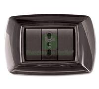 10PZ PLACCA LIFE MOD. LIVING PLASTICA NERO GLITTER 3POSTI: