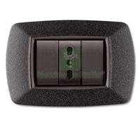 10PZ PLACCA LIFE MOD. LIVING VULCANIZZATO GRIGIO NOTTE 3POSTI: