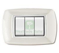 10PZ PLACCA LIFE MODELLO LIVING PL. BIANCA 3P COR. BIAN.: