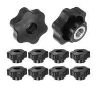 10pz Pomelli a Stella M12 48mm Filettatura Femmina Manopole a Compressione Nero
