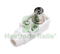 10PZ PRESA COASSIALE TV A SQUADRA MM.9,5 BIANCA 32050: