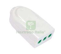 10PZ PRESA DRITTA 2 POLI + TERRA 10A BIANCA "LINEA GARANTI" BIANCA 82560 E: