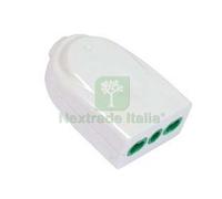 10PZ PRESA DRITTA 2 POLI + TERRA BIPASSO 16A "LINEA GARANTI" BIANCA 82560 E: