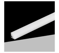 10PZ PROFILO ANGOLARE IN ALLUMINIO PER STRISCIA LED CON COPERTURA BIANCA OPACA 4