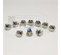 10pz Pulsante antivandalo rotondo da pannello - normalmente aperto - ART. EJ02