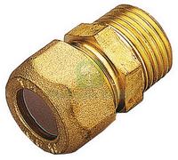 10PZ RACCORDI OTTONE DIRITTI BICONO MASCHIO GAS 16X1 2: