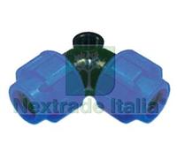 10PZ RACCORDO A COMPRESSIONE GOMITO A 3 VIE PER POP UP FILETTATO F PN16 Ø MM.25: