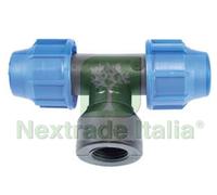 10PZ RACCORDO A COMPRESSIONE "TI" FILETTO FEMMINA PN16 Ø MM.25X25X F 3 4":