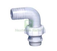10PZ RACCORDO IN NYLON CURVO PORTAGOMMA A 3 PEZZI PER POMPE M 1" X Ø MM.30: