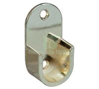 10PZ REGGITUBO ARMADIO TONDO LATERALE ZAMA OTTONE LUCIDO TUBO MM 18: