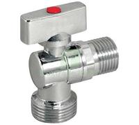 10PZ RUBINETTO A SFERA X LAVATRICE OTTONE CROMATO 1 2MX3 4M: