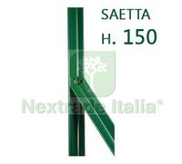 10PZ SAETTA A L PLASTIFICATO PER PALETTI A T RECINZIONI GIARDINO 25X25X3 H 150;
