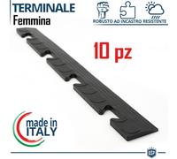 10pz SCIVOLI TERMINALI Profili FEMMINA Per Pavimento Piastrelle PVC Polivinile