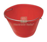 10PZ SECCHIO MURATORE PE ROSSO D.CM 36 LITRI 8 M.ZINCATO: