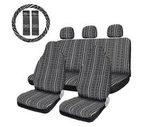 10pz Set Completo Universale Grigio Sedile Coperture Sella Coperta Sedile