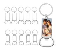 10Pz Smart Keychain Bianchi Pellicole Di Sublimazione O Metallo