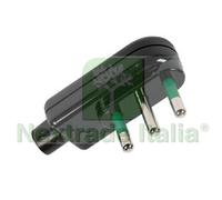 10PZ SPINA A SQUADRA PIATTA 2 POLI + TERRA NERA NERA 16A 80041: