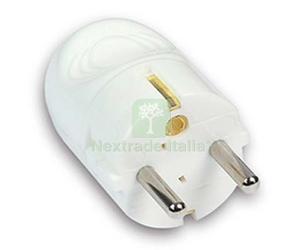 10PZ SPINA MOBILE SCHUKO GARANTI BIANCO 2P+T 16A: