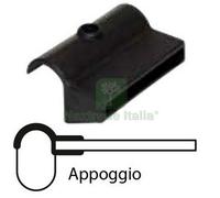 10PZ SUPPORTO AD APPOGGIO IN PVC PER ASTA ORTOPEDICA: