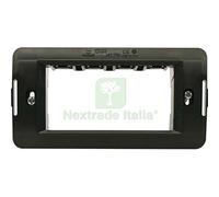 10PZ SUPPORTO FRUTTI ONDA MARLANVIL PC NERO POSTI 4: