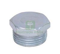 10PZ TAPPO ESAGONALE MASCHIO ACCIAIO ZINCATO M 1 2":
