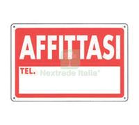10PZ TARGA SEGNALETICA AFFITTASI PP CM 20X30: