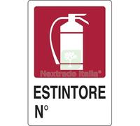 10PZ TARGA SEGNALETICA ESTINTORE PP CM 20X30: