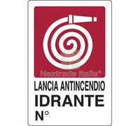 10PZ TARGA SEGNALETICA IDRANTE PP CM 20X30:
