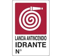 10PZ TARGA SEGNALETICA IDRANTE PP CM 20X30