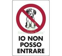 10PZ TARGA SEGNALETICA IO NON POSSO ENTRARE PP CM 20X30: