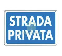 10PZ TARGA SEGNALETICA STRADA PRIVATA PP CM 20X30: