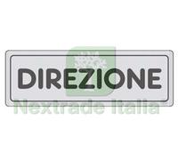 10PZ TARGEHTTA ADESIVA "DIREZIONE" CM.15X5H.: