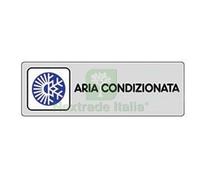 10PZ TARGHETTA ADESIVA "ARIA CONDIZIONATA" CM.15X5H.: