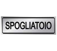 10PZ TARGHETTA ADESIVA "SPOGLIATOIO - cm.15X5h.