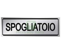 10PZ TARGHETTA ADESIVA "SPOGLIATOIO CM.15X5H.: