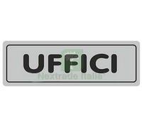 10PZ TARGHETTA ADESIVA "UFFICI" CM.15X5H.: