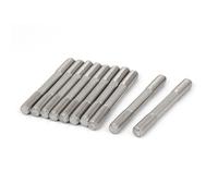 10pz Tenuta Di Spinta Regolabile Doppio Fine Filettatura Perno Argentato M8x70mm