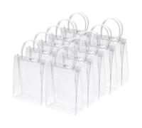10pz Trasparente PVC Regalo Borse,9"x6.7"x2.8" Riutilizzabile con Maniglie