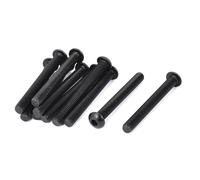 10pz Vite A Testa Brugola Svasata Bullone Tonda Esagonale Nero M8x70mm