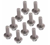 10pz Viti a Testa Esagonale, SS304 Acciaio Inox Hex Flangia Viti Bulloni di Fissaggio M6 x 20mm