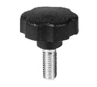 10PZ VOLANTINO NERO CON GAMBO DIAMETRO 40 M8X20