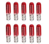 10Pz W2W T5 12V 1.2W Lampada Alogena per Auto Luci per Strumenti Lampadina per Cruscotto Auto Luce per Interni Car Styling,Rosso